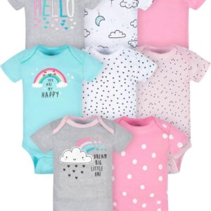 Girls Baby Short Sleeve Onesies Bodysuit
