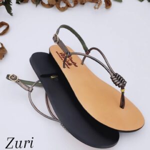 Genuine Leather Slippers - Grey