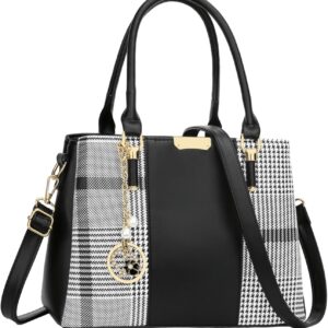 KKXIU 3 Zippered Compartments Purses and Handbags for Women