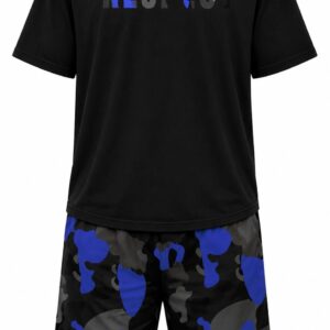 WDIRARA Men's Big and Tall 2 Piece Outfits - Blue